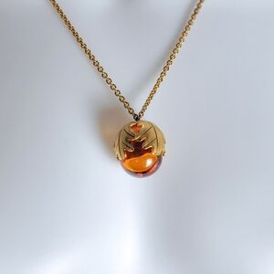 Baccarat Gold and Amber Necklace